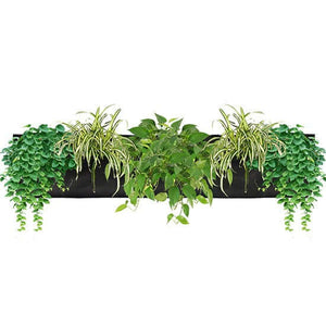 Sleek Pocket 3 Black Wall Planter – Triple Slot Design