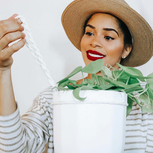 White Hanging Planter