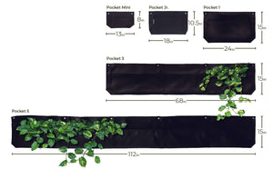 Modern Black Wall Planter – 5-Pocket Space-Saving Design