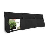 Sleek Pocket 3 Black Wall Planter – Triple Slot Design