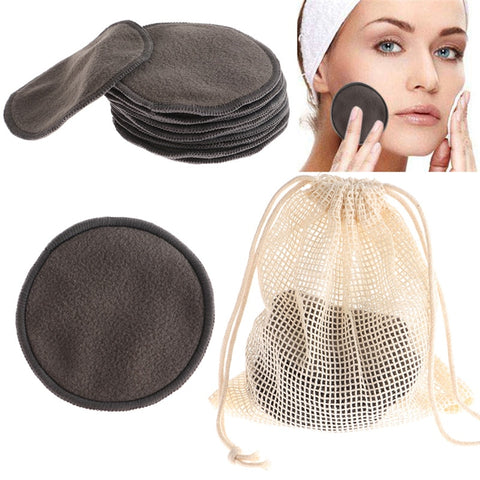 12PCS/SET Reusable Bamboo Fiber, Washable, Makeup Removal & Cleansing Facial Pad for total Skin Care